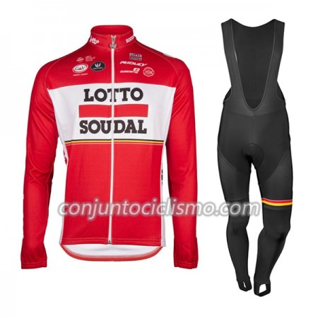 Conjunto Maillot + Culotte largo con tirantes 2017 Lotto Soudal N001